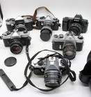 T x6 Vintage SLR Film Cameras Inc Pentax Spotmatic Etc
