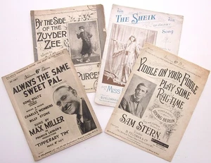 4 Early 20thC Music Sheets Max Miller Irving Berlin Araby Yiddle on your Fiddle - Picture 1 of 5