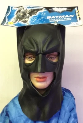 BATMAN MASK Cowl Adult Mens Full Overhead Dark Knight Rises Costume Rubies 2012 - Image 1 of 4