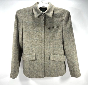 Lauren Ralph Lauren 2P Sakko Fischgrät Tweed Shetland Wolle Reitsport Blazer - Bild 1 von 15