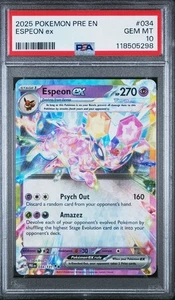 Espeon ex 034/131 Prismatic Evolutions Holo PSA 10 - Picture 1 of 3