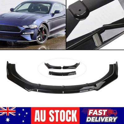 Glossy Front Bumper Lip Spoiler Splitter For AUDI A3 A4 A5 Q3 8P 5 S3 S4 S5 AU - image 1 of 4