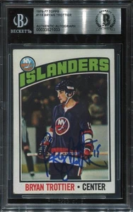 HOF BRYAN TROTTIER signed autographed 1976 TOPPS ROOKIE CARD RC BECKETT (BAS) - Picture 1 of 2