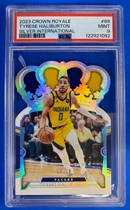 2023 Crown Royale Silver International #69 Tyrese Haliburton 18/18 PSA 9 MINT - Bild 1 von 4
