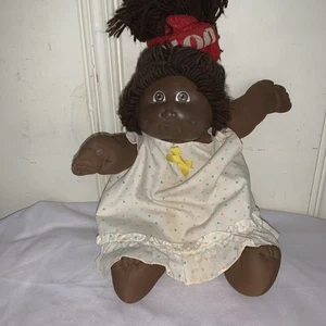 Vintage Coleco Cavolo Patch Bambino Ragazza Nero Afroamericano Trecce 1978 1982 - Foto 1 di 8