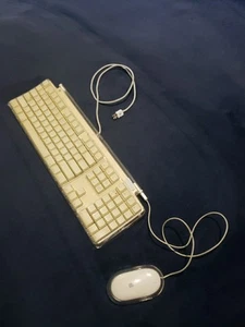 Apple Pro Keyboard M7803 USB Clear Case with Apple Mouse (M5769) - Afbeelding 1 van 5