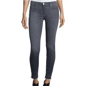 Hudson Nico Midrise Super Skinny Ankle Jeans 28 Gray Wash Released Hem - Picture 1 of 13