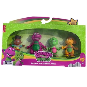 Barney Hey Friends Pack Fisher Price Barney's World Figuras Juguete - Imagen 1 de 2