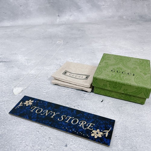 Gucci Collana Unisex Argento Sterling 925 223512 J8400 8106 Nuovo articolo...