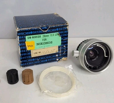 Lente de cámara UW-Nikkor 28 mm f3,5 de colección con tapas montura Nikon Japón ¡Muy bonita! C4 Foto 1 de 4
