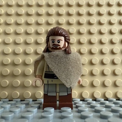 LEGO Star Wars: Qui-Gon Jinn (sw0651) Poncho Barba Marrón Rojizo Minifigura Foto 1 de 3