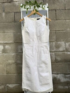 J Crew White textured sheath dress Womens sz 2T - Picture 1 of 9