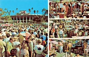 Postal CA Pasadena California-Rose Bowl intercambio conocer mercado de pulgas-de colección 1965 C4 - Imagen 1 de 2