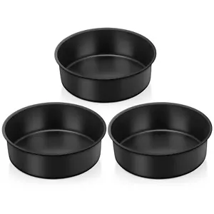 6 Inch Cake Pan, Round Baking Layer Cake Pan Set of 3, with Non-Stick Coating St - Picture 1 of 7