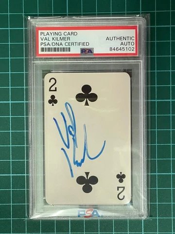 Val Kilmer Auto Autograph Poker Card Tombstone Batman Forever PSA/DNA Certified Cover