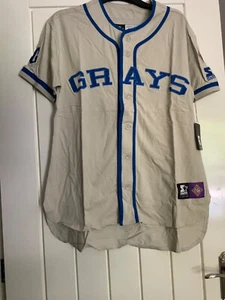 Starter Homestead Grays Jersey Mens  ‘Negro Baseball’ replica shirt medium NWT - Picture 1 of 8