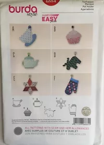 Burda 6884 Pot Holders Oven Hot Gift House Home Kitchen EASY New Uncut Pattern - Picture 1 of 10
