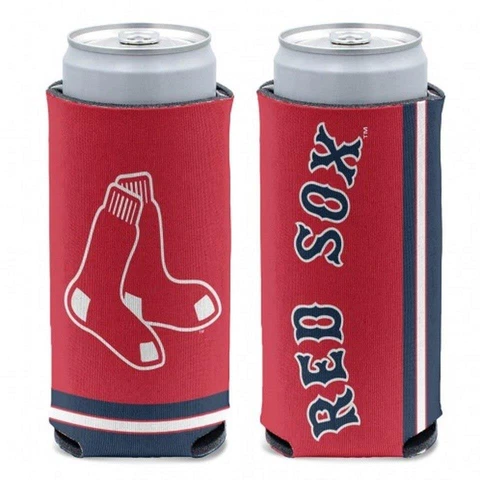 Boston Red Sox 12oz Slim Can Cooler [NEW] MLB Beer Seltzer Coozie Claw Holder Cover