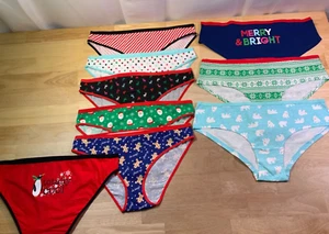 Nuevo Para Mujer/Junior SO Navidad Ropa Interior Talla XL Corte descarado o bikini--¡TÚ ELIGES!!* - Imagen 1 de 10