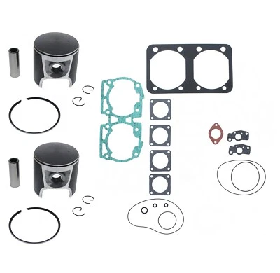 1997 1998 Ski-Doo MXZ 583 Top End Rebuild Kit Pistons Bearings Gaskets Std 76mm - Image 1 of 4