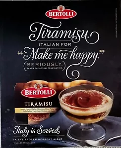 2014 Bertolli Tiramisu - Print Ad - Dessert coffee infused lady fingers Italian - Picture 1 of 2