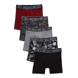 Hanes Boys' Cotton-Stretch Boxer Briefs, 5-Pack, Assorted colors Size XXL (20) - Picture 1 of 5