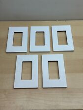 Lutron Faceplate CW-1-WH Claro 1-Gang Wall Plate (5 Pack, Lot), White