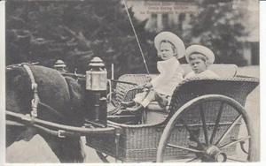 Postcard Nobility Braunschweig 2 Princes in the Carriage - Picture 1 of 2