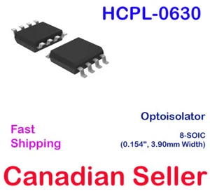 HCPL0630 Logic Optoisolator Photocoupler 2 Channel HP630 IC 8-SOIC Broadcom - Picture 1 of 2