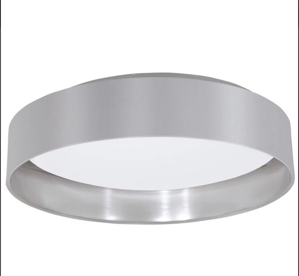 Eglo 31623A Maserlo 16"W 1 Luz Redonda LED Montaje Al Ras Techo - Gris Foto 1 de 1