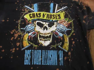 1991 GUNS N' ROSES Use Your Illusion 91 XL Concert Tee Shirt 100% Cotton T-Shirt - Picture 1 of 6