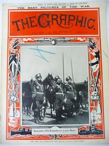 Vintage THE GRAPHIC Newspaper (8-29-1914) COSSACKS WWI History ART Ads - Imagen 1 de 9