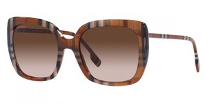 Burberry Women's BE4323F-400513-56 Caroll 56mm Check Brown Sunglasses