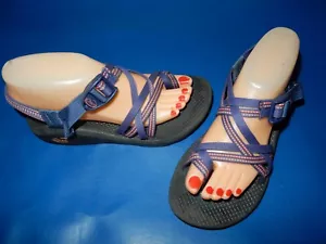 Chaco Navy Multi Strap Sandals - 7 - Picture 1 of 5