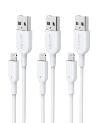 Anker Powerline II Lightning Cable 3ft MFi Certified Charging for iPhone 11/Xs/8 - Image 1 of 4