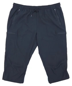SANTINY Women's 2XL Black Activewear Capri Cargo Pants Lightweight Quick Dry New - Picture 1 of 9