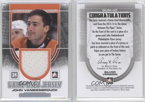 2013-14 ITG Between the Pipes Game-Used Silver Jersey /180 John Vanbiesbrouck
