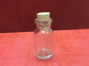 TCW Co T. C. Wheaton Glass Co Small Clear Bottle Usa  #23 2" with cork stopper - Picture 1 of 4
