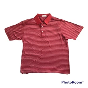 PETER MILLAR Red Golf Polo w/Gray & Black Dots Short Sleeve Northwood Club sz XL - Picture 1 of 6