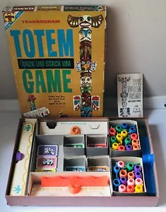 Vintage 1962 Transogram Totem Rack Um Stack Um Spiel mit Anleitung KOMPLETT - Bild 1 von 10