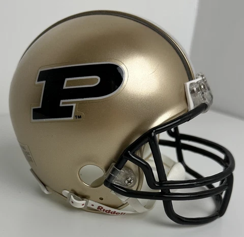 PURDUE UNIVERSITY BOILERMAKERS NCAA Riddell Authentic MINI Football Gold Helmet Cover