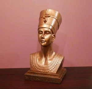 Vintage Queen Nefertiti Bust Large Egyptian Statue Sculpture - 16" Tall - Picture 1 of 10