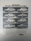 1977 FIAT OLD CAR PRINT AD 131 FOUR DOOR COUPE 124 SPIDER X1 9 HATCHBACK CDN77
