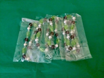 Lote de 5 perlas blancas naturales de agua dulce y cuentas de plástico pulsera elástica de 6 pulgadas Foto 1 de 3