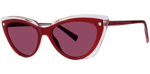 Vera Wang Kate Ashleigh Women's Berry Blush Crystal Cat Eye Sunglasses KATABE52 - Picture 1 of 2