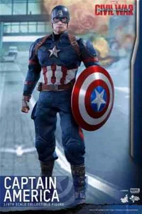 Neu Hot Toys MMS350 Captain America Bürgerkrieg Steve Rogers Chris Evans auf Lager - Bild 1 von 3