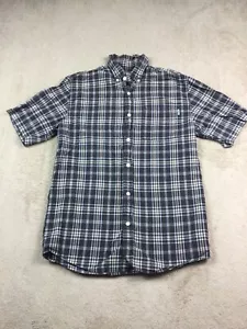 Camicia con bottoni Carhartt manica corta taglia M marrone a quadretti tasca casual uomo - Foto 1 di 10