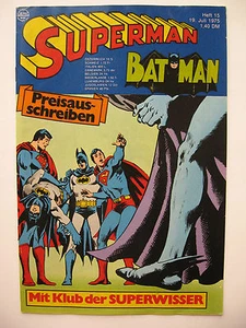 Superman Heft 15, 19.Juli 1975, Ehapa-Verlag, Zustand 1-2 - Bild 1 von 4