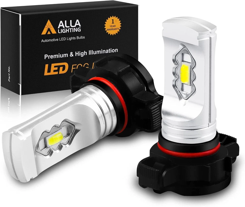 Luz antiniebla LED de conducción Allá Lighting PSX24W 2504|Bombilla DRL 6000K blanco brillante VS Foto 1 de 4