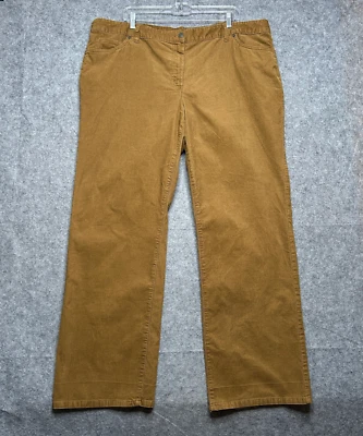 Lands End Pants Womens 20W Brown Corduroy Stretchy Fit 2 Comfy Classic Timeless - Image 1 of 4